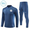 Manchester City Sweat d'Entraînement Quarter-Zip 2024-25 Marine Pour Enfant